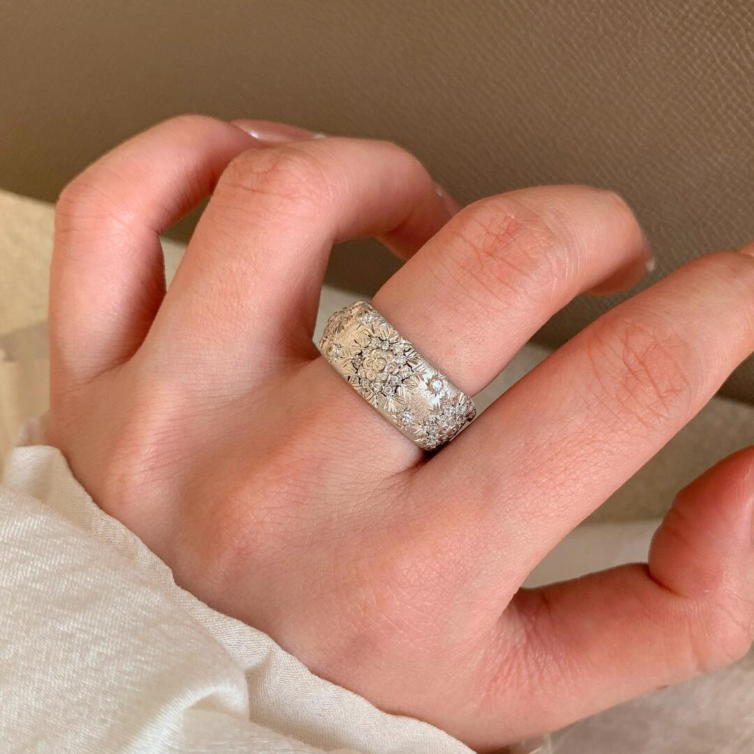 Women's Kaleidoscope Filigree Zircon Open Ring